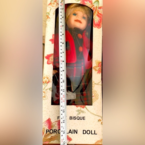 Collectible 2 vintage porcelain dolls 16” high twin blond girl & boy blue eyes - Picture 4 of 9